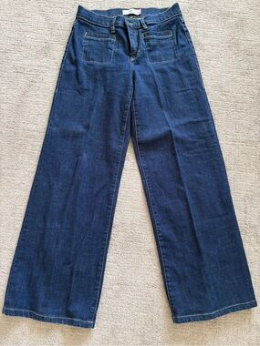 CAbi Venice Wide Leg Dark Blue Women’s Jeans Flared Size 8